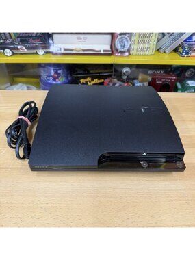 Sony PlayStation 3 PS3 Slim Console 120GB Black CECH-2001A w/ Power Cord